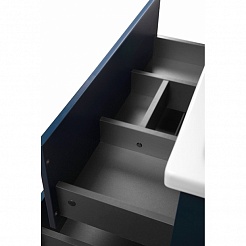Am.Pm Мебель для ванной Gem 60 глубокий синий, напольная, с 2 ящиками – фотография-3